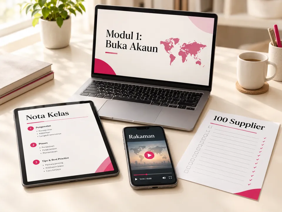 Pakej Premium: kelas, nota, rakaman dan senarai supplier